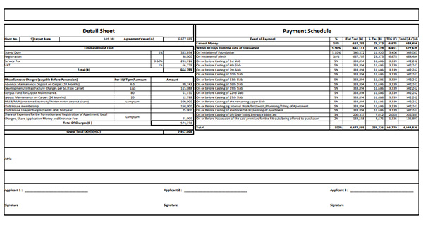 Kalpataru Goregaon west Costing Plan